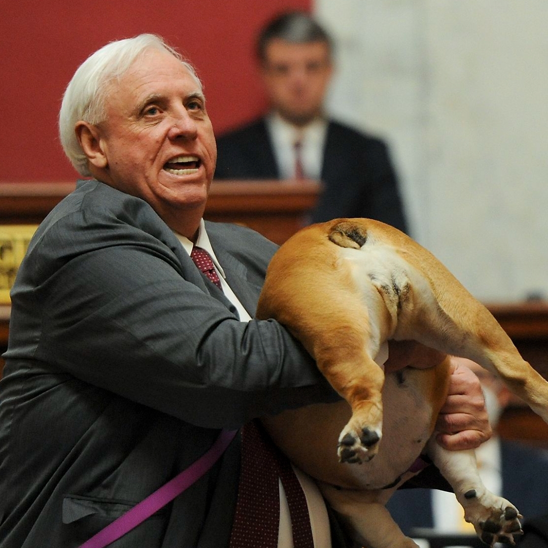West Virginia governor tells critics to kiss his dog's 'hiney'