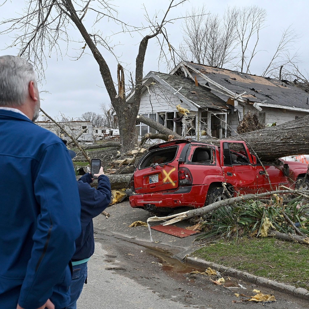 Drone footage shows scale of destruction after tornadoes tore through ...