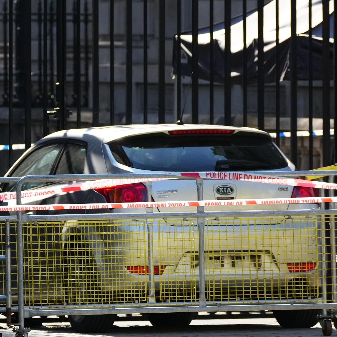 Car crashes into Downing Street gates