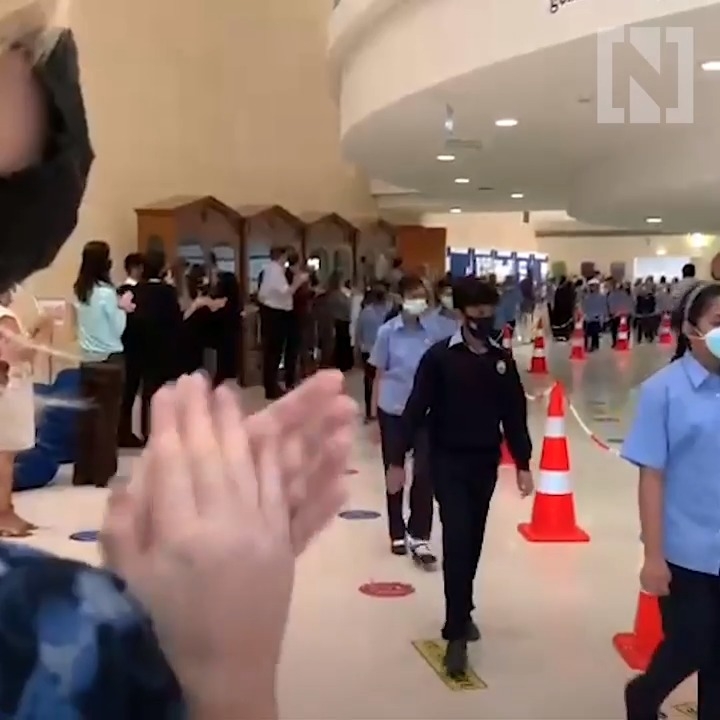 Abu Dhabi pupils receive a round of applause upon return to classrooms