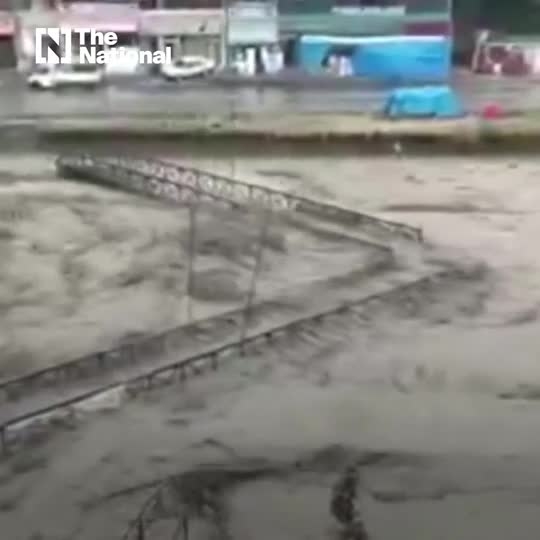 This is the moment a bridge in Turkey collapsed under the weight of ...