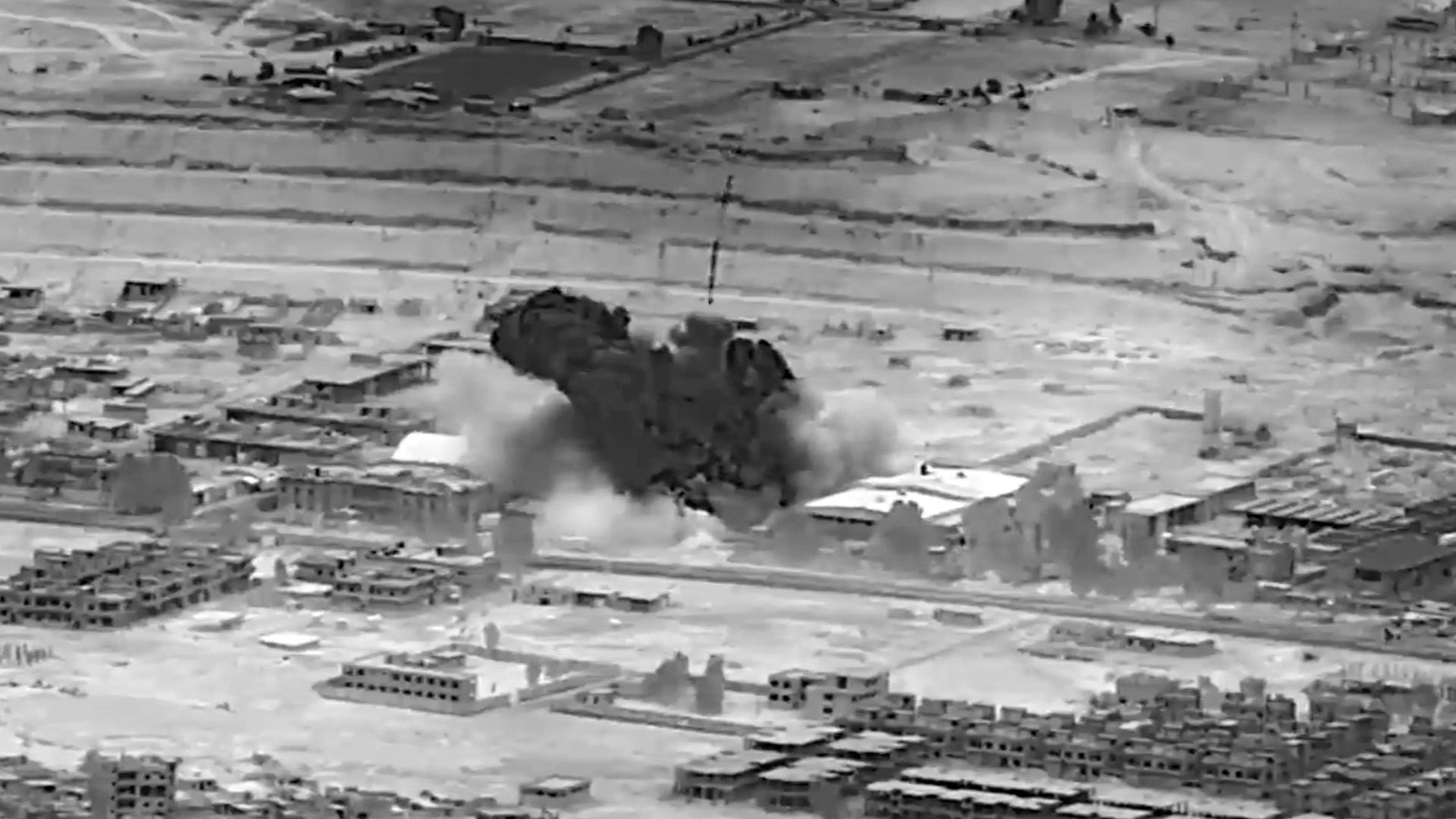 US releases footage of 'self-defence' strike on Iran-backed base in Syria
