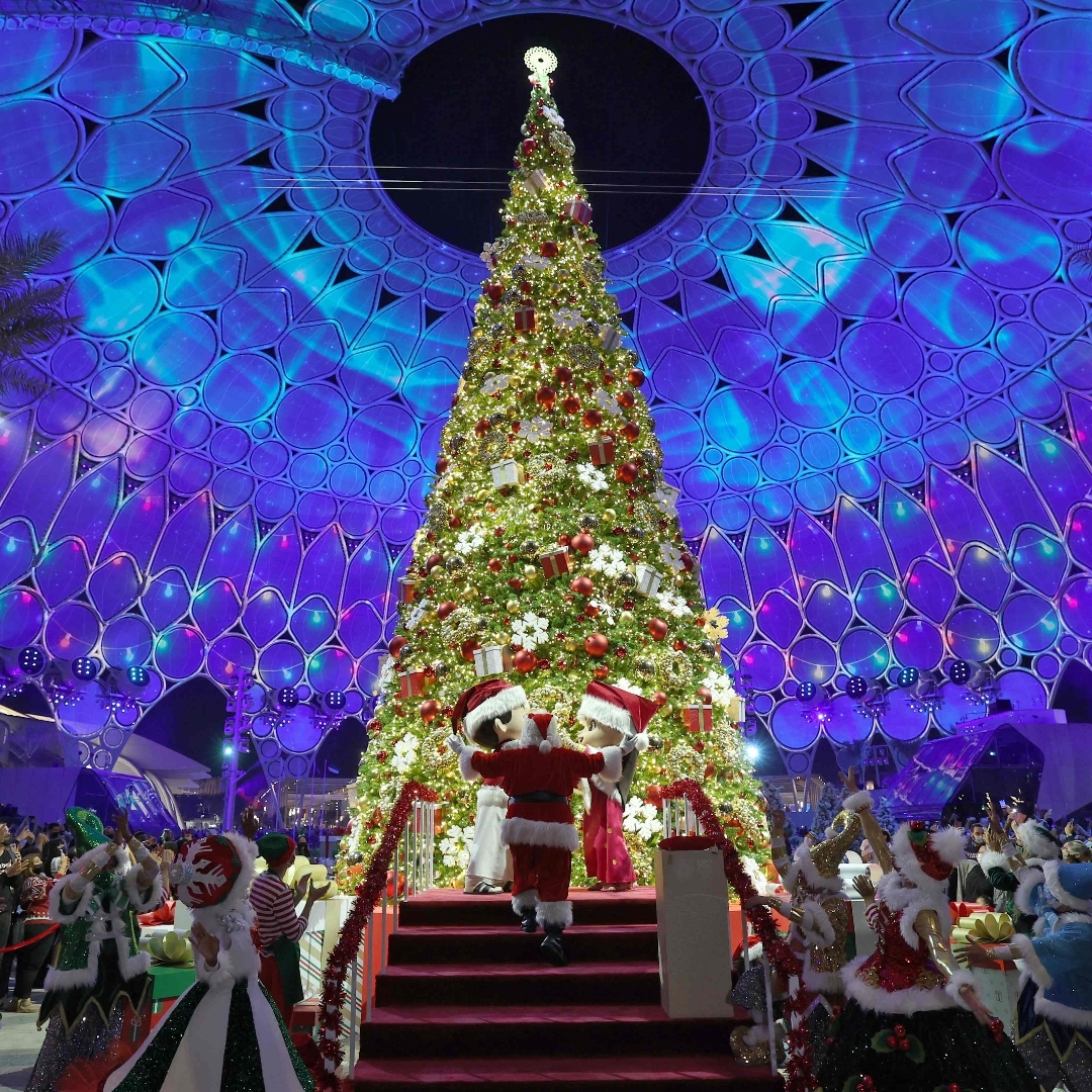 Watch Expo 2020 Dubai's Christmas tree light up